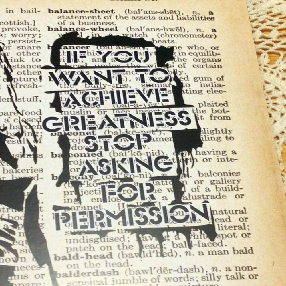 Antiqued paper look, with litho imagery